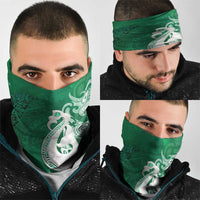 New Zealand Matariki Neck Gaiter Maori Manaia Galaxy Silver Fern Green Color LT22 - Polynesian Pride