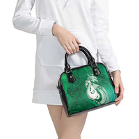 New Zealand Matariki Shoulder Handbag Maori Manaia Galaxy Silver Fern Green Color LT22 - Polynesian Pride