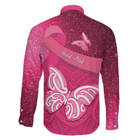 New Zealand Breast Cancer Awareness Family Matching Tank Maxi Dress and Hawaiian Shirt Pink Ribbon Butterfly Maori Pattern LT22 - Polynesian Pride