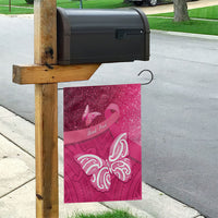 New Zealand Breast Cancer Awareness Garden Flag Pink Ribbon Butterfly Maori Pattern LT22 - Polynesian Pride