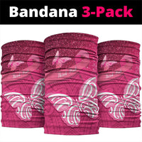 New Zealand Breast Cancer Awareness Neck Gaiter Pink Ribbon Butterfly Maori Pattern LT22 package One Size: 25*50cm Pink - Polynesian Pride