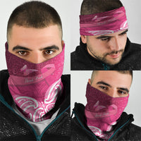 New Zealand Breast Cancer Awareness Neck Gaiter Pink Ribbon Butterfly Maori Pattern LT22 - Polynesian Pride