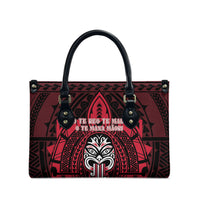 New Zealand Maori Language Week Leather Bag Te Wiki O Te Reo Maori Hei Tiki LT22 - Polynesian Pride