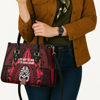 New Zealand Maori Language Week Leather Bag Te Wiki O Te Reo Maori Hei Tiki LT22 - Polynesian Pride