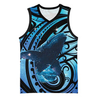 New Zealand Matariki Basketball Jersey Maori Humpback Whale Galaxy
