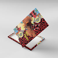 Papua New Guinea Pidgin Language Week Canvas Wall Art Halo Olgeta Tok Pisin Wik Bird Of Paradise Oro Batik LT22 With Frame Red - Polynesian Pride