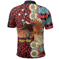 Personalised Papua New Guinea Pidgin Language Week Polo Shirt Halo Olgeta Tok Pisin Wik Bird Of Paradise Oro Batik LT22 - Polynesian Pride