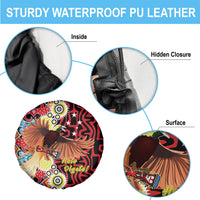 Papua New Guinea Pidgin Language Week Spare Tire Cover Halo Olgeta Tok Pisin Wik Bird Of Paradise Oro Batik LT22 - Polynesian Pride