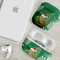 New Zealand Kakapo Christmas In July AirPods Case Silver Fern Santa Xmas Green Color LT22 - Polynesian Pride
