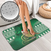 New Zealand Kakapo Christmas In July Bathroom Set Silver Fern Santa Xmas Green Color LT22 - Polynesian Pride