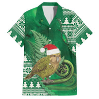 New Zealand Kakapo Christmas In July Hawaiian Shirt Silver Fern Santa Xmas Green Color LT22 Green - Polynesian Pride