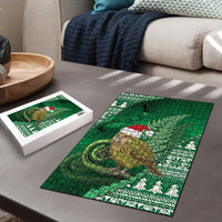 New Zealand Kakapo Christmas In July Puzzle Silver Fern Santa Xmas Green Color LT22 - Polynesian Pride
