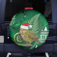 New Zealand Kakapo Christmas In July Spare Tire Cover Silver Fern Santa Xmas Green Color LT22 No hole Green - Polynesian Pride