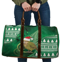 New Zealand Kakapo Christmas In July Travel Bag Silver Fern Santa Xmas Green Color LT22 Green - Polynesian Pride