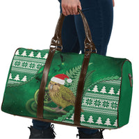 New Zealand Kakapo Christmas In July Travel Bag Silver Fern Santa Xmas Green Color LT22 - Polynesian Pride