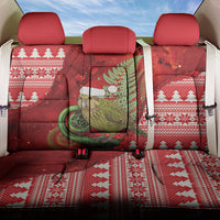 New Zealand Kakapo Christmas In July Back Car Seat Cover Silver Fern Santa Xmas Red Color LT22 One Size Red - Polynesian Pride
