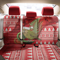 New Zealand Kakapo Christmas In July Back Car Seat Cover Silver Fern Santa Xmas Red Color LT22 - Polynesian Pride