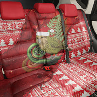 New Zealand Kakapo Christmas In July Back Car Seat Cover Silver Fern Santa Xmas Red Color LT22 - Polynesian Pride