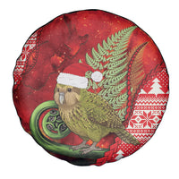 New Zealand Kakapo Christmas In July Spare Tire Cover Silver Fern Santa Xmas Red Color LT22 - Polynesian Pride