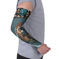 New Zealand Tui Bird Maripi Arm Sleeves Maori Weapon Kowhaiwhai Pattern