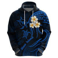 Hawaii Hoodie Maui Islands Pacific Plumeria Blue Vibe LT9 - Polynesian Pride