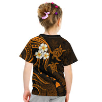 Hawaii Kid T Shirt Maui Islands Pacific Plumeria Gold Vibe LT9 - Polynesian Pride