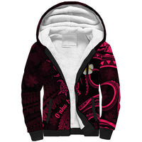 Hawaii Sherpa Hoodie Oahu Islands Pacific Plumeria Pink Vibe LT9 Unisex Pink - Polynesian Pride