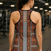 Malo e Lelei Tonga Hollow Tank Top Tongan Ngatu Tapa Cloth - Polynesian Pride