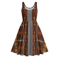 Malo e Lelei Tonga Midi Dress Tongan Ngatu Tapa Cloth - Polynesian Pride