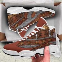 Malo e Lelei Tonga Sneakers J13 Tongan Ngatu Tapa Cloth - Polynesian Pride