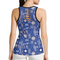 Marshall Islands Merry Christmas Hollow Tank Top Pacific Patchwork Xmas Vibes - Polynesian Pride