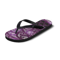 Matariki New Zealand Flip Flops NZ Niho Taniwha Maori New Year Purple Galaxy