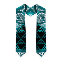 Matariki New Zealand Graduation Stole NZ Niho Taniwha Maori New Year Cyan Galaxy
