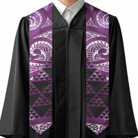 Matariki New Zealand Graduation Stole NZ Niho Taniwha Maori New Year Purple Galaxy LT14 - Polynesian Pride