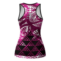 Matariki New Zealand Hollow Tank Top NZ Niho Taniwha Maori New Year Pink Galaxy LT14 - Polynesian Pride
