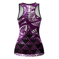 Matariki New Zealand Hollow Tank Top NZ Niho Taniwha Maori New Year Purple Galaxy LT14 - Polynesian Pride