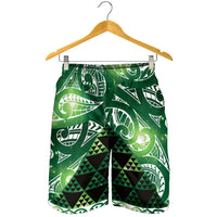 Matariki New Zealand Shorts for Men NZ Niho Taniwha Maori New Year Green Galaxy LT14 - Polynesian Pride