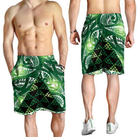 Matariki New Zealand Shorts for Men NZ Niho Taniwha Maori New Year Green Galaxy LT14 - Polynesian Pride