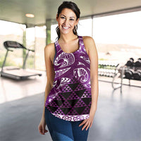 Matariki New Zealand Women Racerback Tank NZ Niho Taniwha Maori New Year Purple Galaxy LT14 - Polynesian Pride