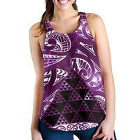 Matariki New Zealand Women Racerback Tank NZ Niho Taniwha Maori New Year Purple Galaxy LT14 - Polynesian Pride