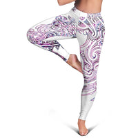 Mawhero Paua Shell Kowhaiwhai Taniko Leggings Taniwha Maori Tribal Style