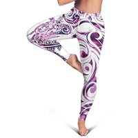 Mawhero Paua Shell Kowhaiwhai Taniko Leggings Turtle Tattoo Maori Tribal Style