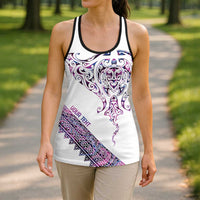 Mawhero Paua Shell Kowhaiwhai Taniko Personalised Hollow Tank Top Manta Ray Shark-Turtle Maori Tribal Style LT9 - Polynesian Pride