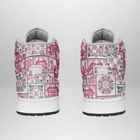 Mele Kalikimaka Hawaii Christmas High Sneakers AJ1 Akala Seamless Floral Motif LT9