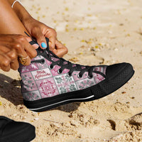 Mele Kalikimaka Hawaii Christmas High Top Shoes Akala Seamless Floral Motif LT9 - Polynesian Pride