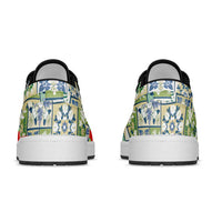 Mele Kalikimaka Hawaii Christmas Low Sneakers Omaomao Seamless Floral Motif - Polynesian Pride