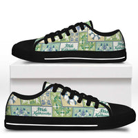 Mele Kalikimaka Hawaii Christmas Low Top Shoes Omaomao Seamless Floral Motif LT9 - Polynesian Pride