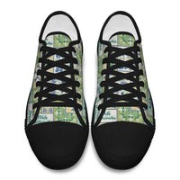 Mele Kalikimaka Hawaii Christmas Low Top Shoes Omaomao Seamless Floral Motif LT9 - Polynesian Pride