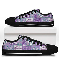 Mele Kalikimaka Hawaii Christmas Low Top Shoes Poni Seamless Floral Motif LT9 - Polynesian Pride
