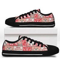 Mele Kalikimaka Hawaii Christmas Low Top Shoes Ulaula Seamless Floral Motif LT9 - Polynesian Pride